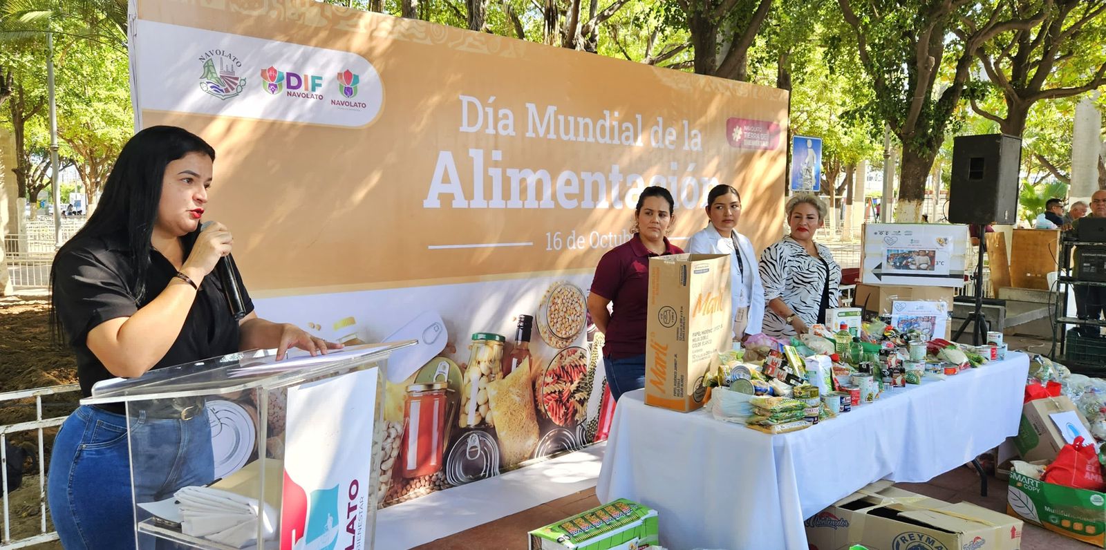 Margoth Urrea encabeza colecta celebrando el Día Mundial de la Alimentación